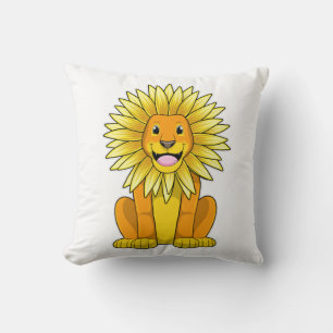 Almofada Leão com Flor de Girassol