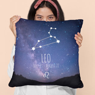 Almofada Leão   Constelação do Zodíaco Personalizada