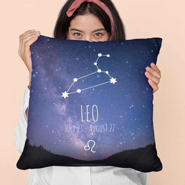 Almofada Leão | Constelação do Zodíaco Personalizada (Criador carregado)