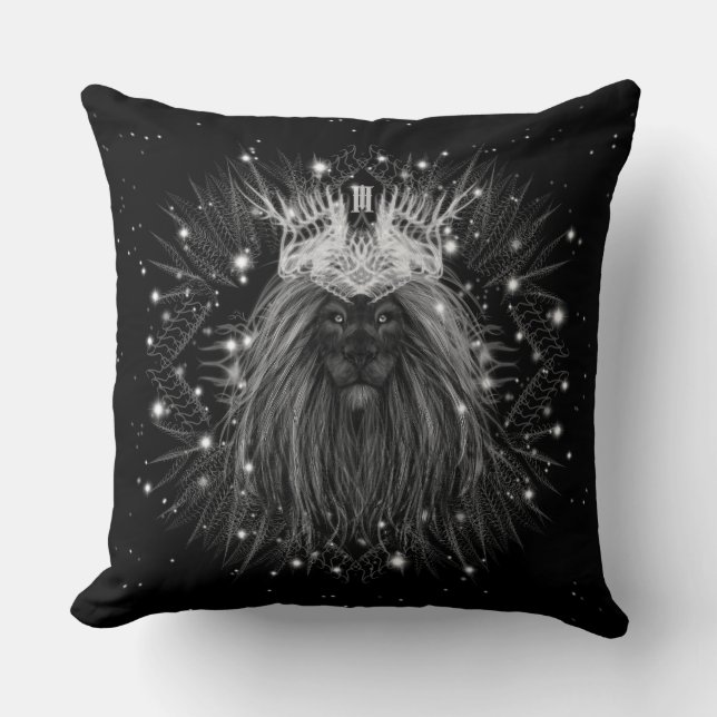 Almofada Leão de Starlight com Monograma Coroa (Frente)