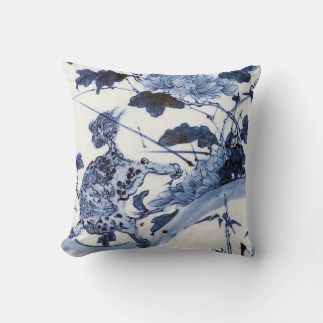 Almofada Leão japonês Vintage (Frente)