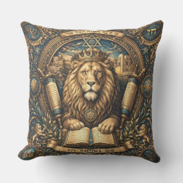 Almofada Leão Ornamento Tradicional Judaico
