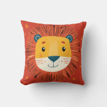 Leão Safari Exótico Desenhado à Mão Quarto Infanti