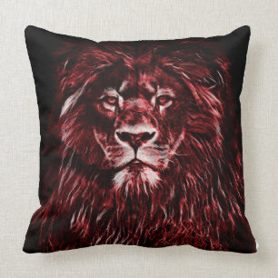 Almofada Leão Vermelho Majestoso