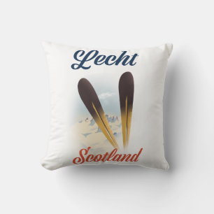 Almofada Lecht Scotland Ski poster viagem