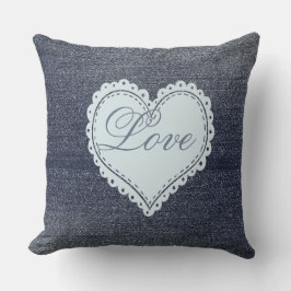 Almofada Legal aparência de Denim