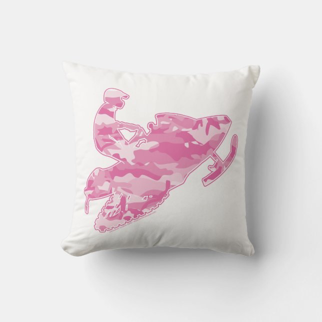 Almofada Legal Camuflagem Rosa Snowmobile (Frente)