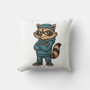 Almofada Legal Gangster Raccoon - Urban Streetwear Animal H