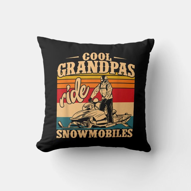 Almofada Legal Grandpas caminha Snowmobiles Snowmobile Snow (Frente)