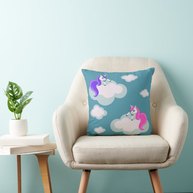 Almofada Legal padrão animal - Quadrinha Unicórnio 3 (Cadeira)