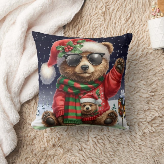 Almofada Legal Urso de Natal (Cobertor)