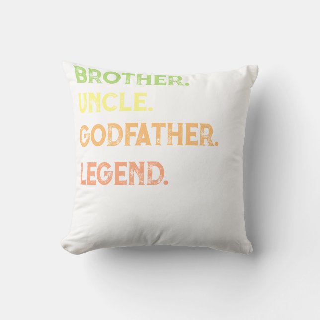 Almofada Legenda do irmão tio Goddad Desde o Ano Personaliz (Frente)