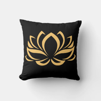Almofada Legitimidade da Zen do Flor de Lotus Dourada e Pre