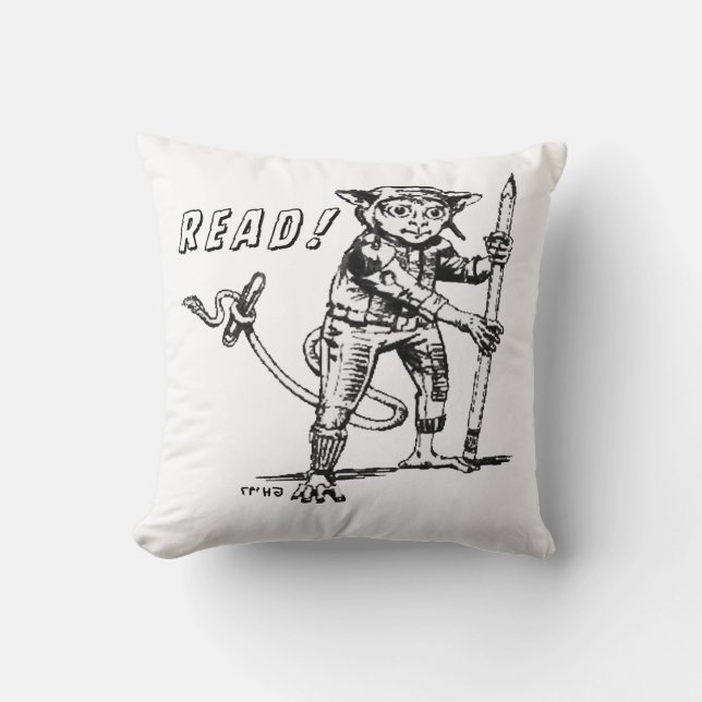 Almofada LEIA! - Um travesseiro decorativo para leitores e  (Frente)