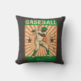 Almofada Leitor de Beisebol Verde Grunge Clássico da Imagem