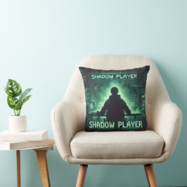 Almofada Leitor de Sombra - Cyberpunk Gamer Art