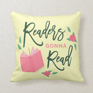 Almofada Leitores que vão ler floral Bookish