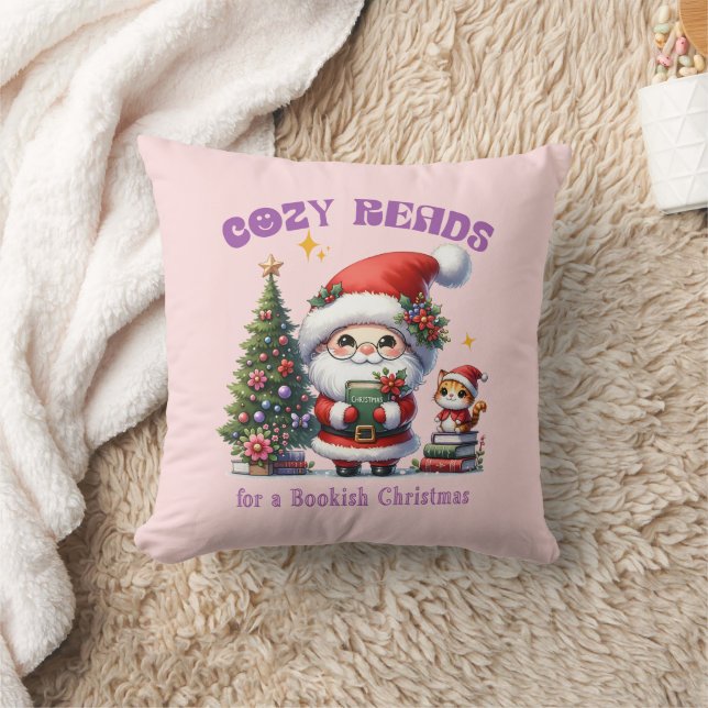 Almofada Leituras de Natal Bookish, de papais noeis (Cobertor)