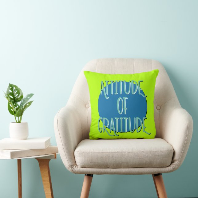 Almofada Lema de Recuperação Atitude de Gratidão (Cadeira)