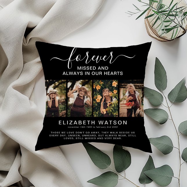 Almofada Lembrança 4 Colagem de Fotos para Sempre em Nossos (Criador carregado)