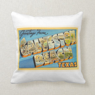 Almofada Lembrança das viagens vintage de Texas TX da prai