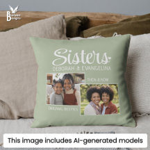 Lembrança Personalizada de 2 Fotos BFF Irmãs Então