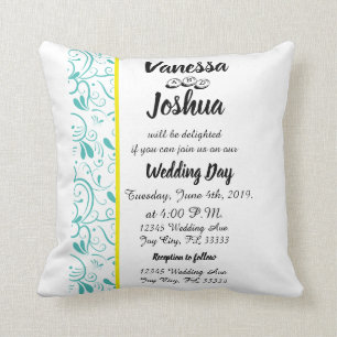 Almofada Lembranças dos convites de casamento/travesseiro