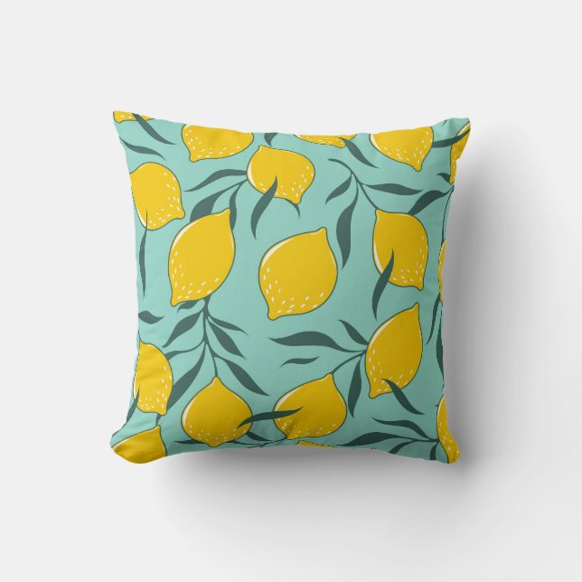 Almofada Lemon Art Fashion Abstrato Seamless (Frente)