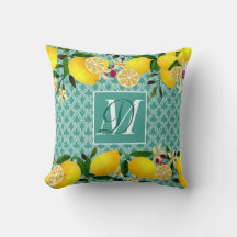 Lemon Days Motif Aqua