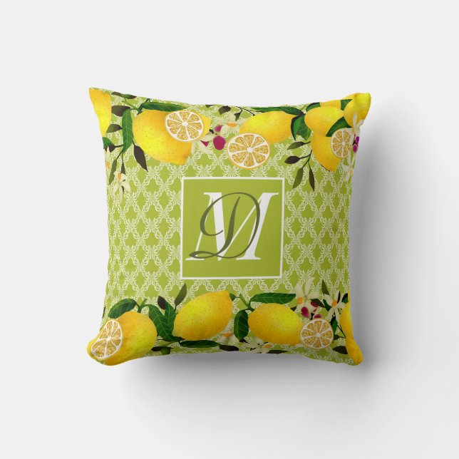 Almofada Lemon Days Motif Green (Frente)