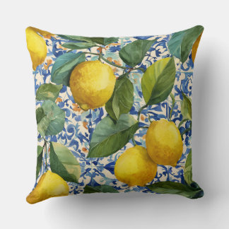 Almofada Lemon Mediterranean Decorative Throw Pillow 