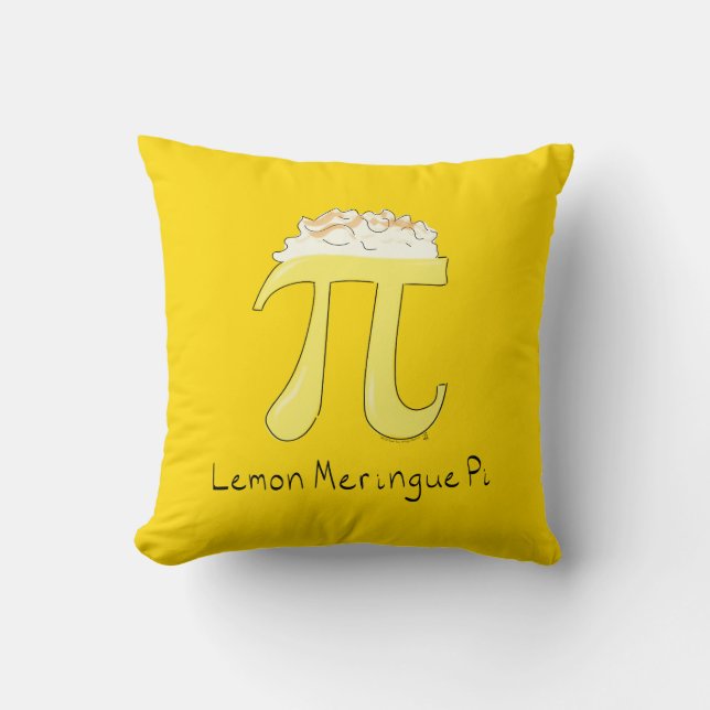 Almofada Lemon Meringue Pi Cute Math Pi Day Travesseiro (Frente)