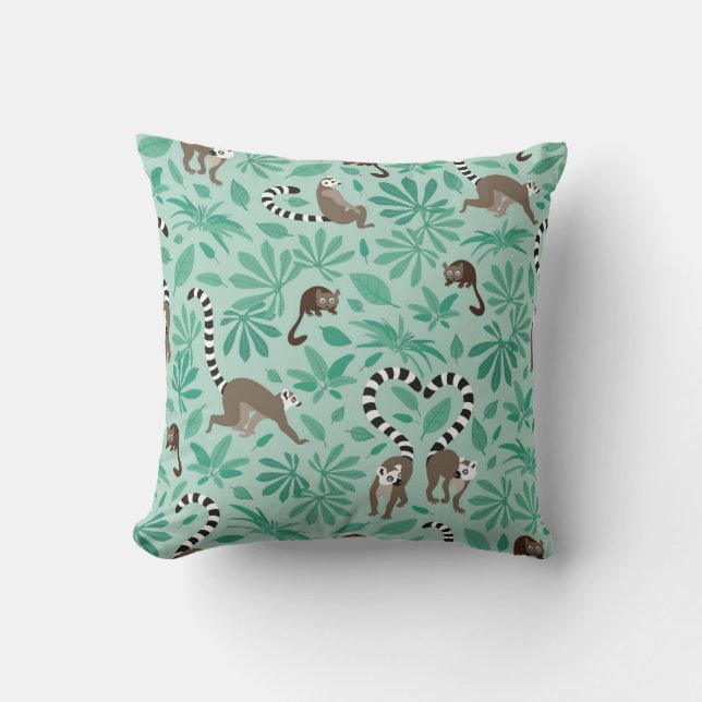 Almofada Lemur love mint leaves (Frente)