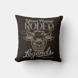Almofada Lendas de coroa ocidental antiga do Rodeo Personal