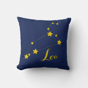 Almofada Leo Astrology com Constelação de Estrelas