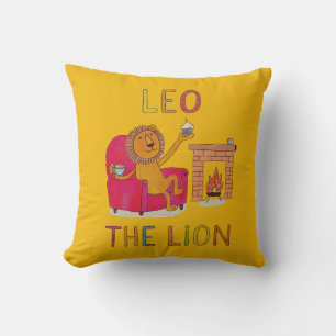 Almofada Leo, o leão giro do Leão