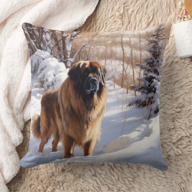 Almofada Leonberger Deixa-O Neve Natal (Cobertor)