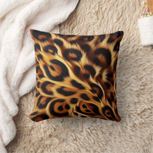 Almofada Leopard Bliss: Impressões Negros, Noites Loucas