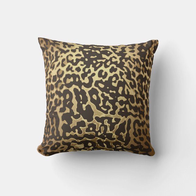Almofada Leopard Cheetah Animal SkyImpressão Modern Glam Do (Frente)