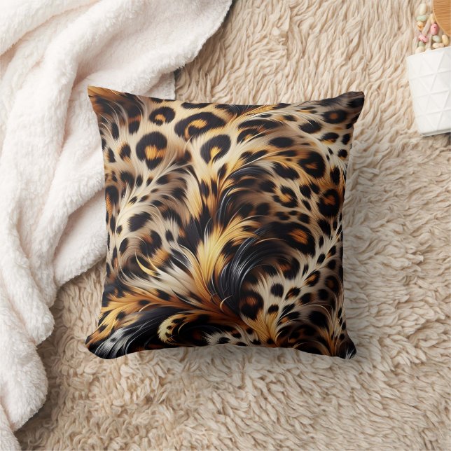 Almofada Leopard Grace: Adicione Charme Selvagem à Cama (Cobertor)