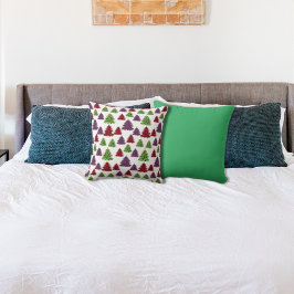 Almofada Leopard Imprime Coloração Feliz Árvores de Natal