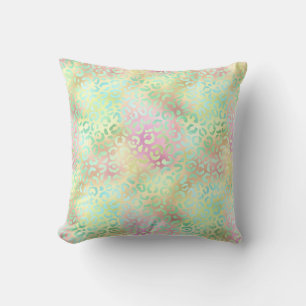 Almofada *~* Leopard Iridescente Rainbow Animal Print