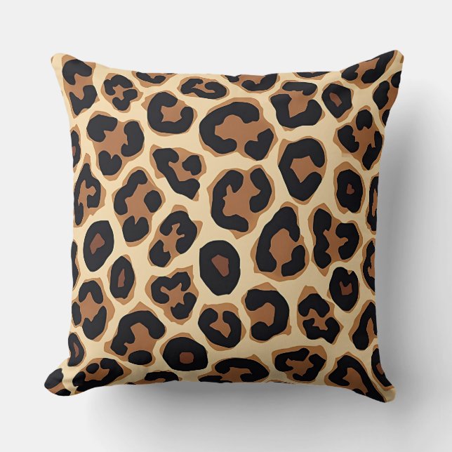 Almofada Leopard Print Chic Animal Patterno Design para Fas (Frente)