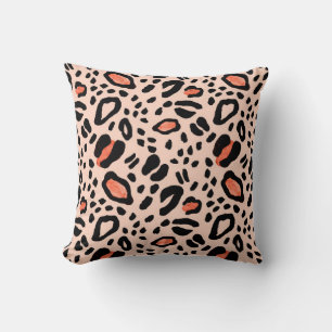 Almofada Leopardo abstrato de aquarela. Padrão de impress