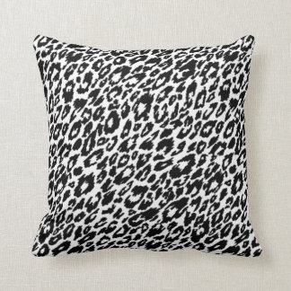 Almofada Leopardo Clássico Negro e Branco