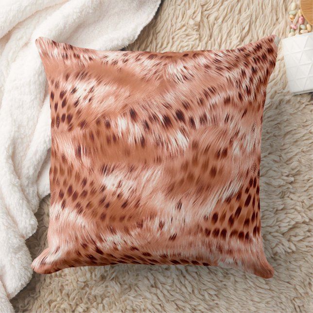 Almofada Leopardo Cor-de-Rosa rosa Dourado (Cobertor)