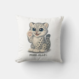 Almofada Leopardo-das-neves - Purr-elo