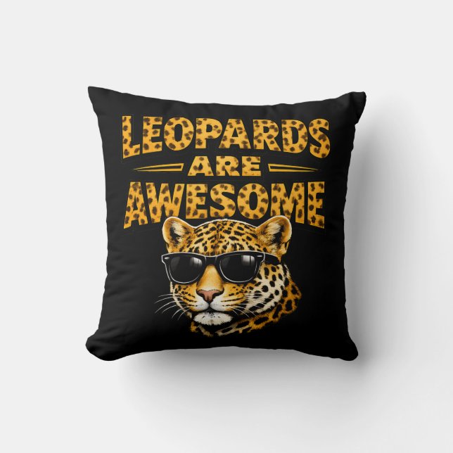 Almofada Leopardos São Incríveis – Leopardo com Óculos de S (Frente)
