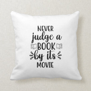 Almofada Ler Arte Nunca Julgar Um Livro Por Seu Filme