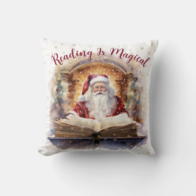 Almofada Ler é Design de floco de neve mágico (Frente)